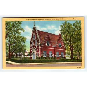 Vintage Zwaanendael House Delaware Postcard by Harry P. Cann & Bro